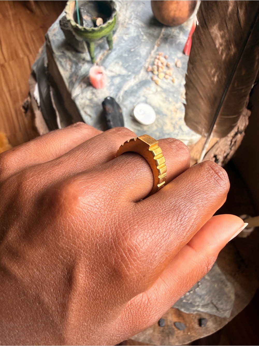 Tuza Mexico gold plated ring